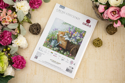 Set de brodat în cruciuliță Luca-S - Somnul Pisicuțelor, BU5093