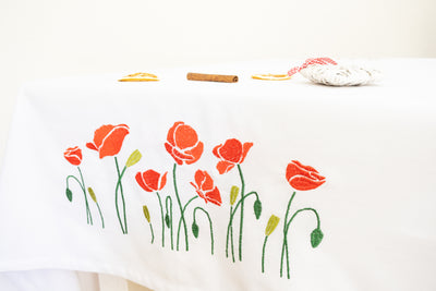 Față de masă brodată - FDM Maci