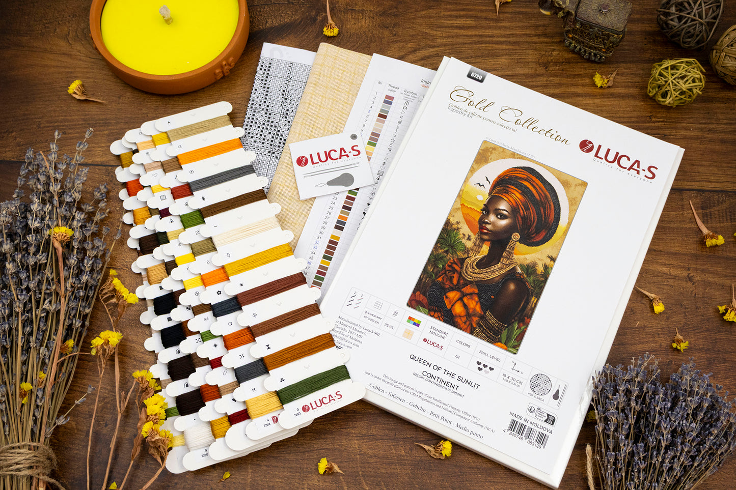 Set de brodat în goblen Luca-S GOLD - Regina Continentului Însorit, G720