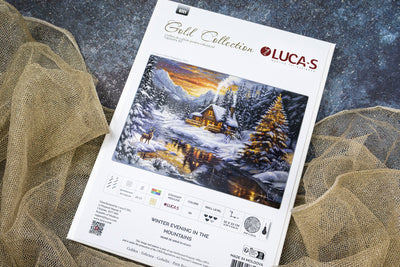 Set de brodat în goblen Luca-S GOLD - Seară de Iarnă în Munți, G721