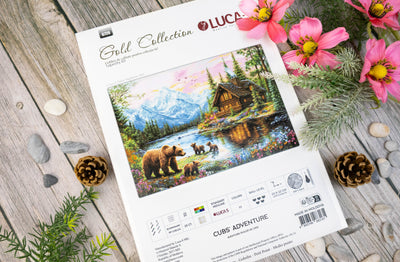 Set de brodat în goblen Luca-S GOLD - Aventura Puilor de Urși, G726