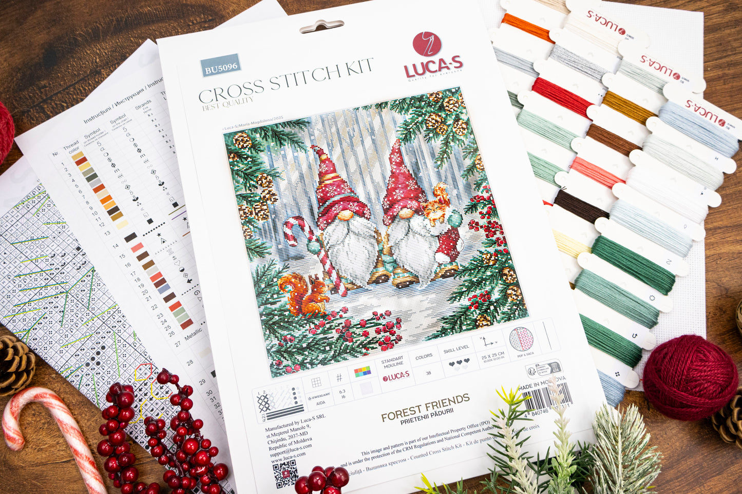 Set de brodat în cruciuliță Luca-S - Prietenii Pădurii , BU5096