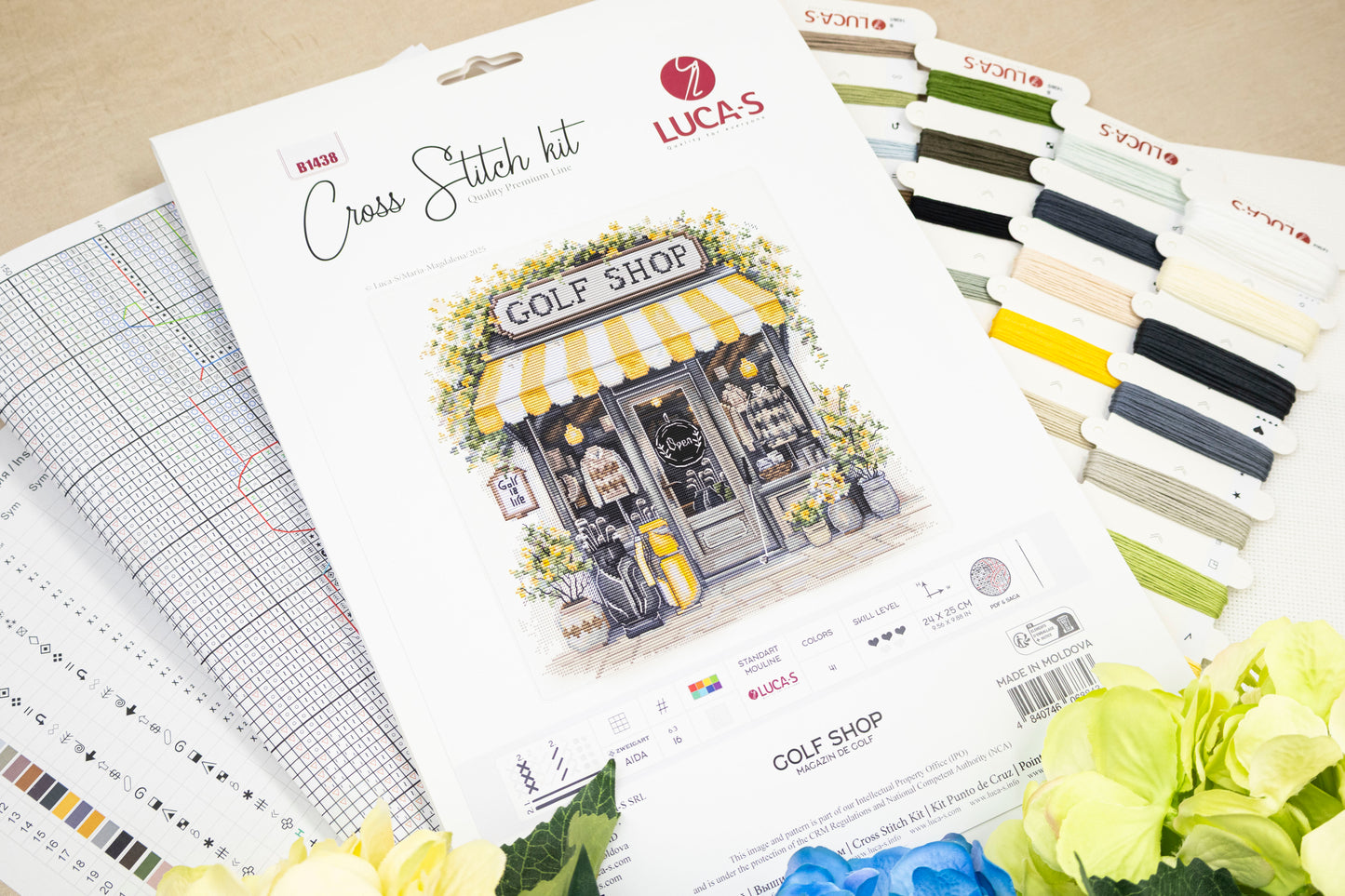 Set de brodat în cruciuliță Luca-S - Magazin de golf, B1438
