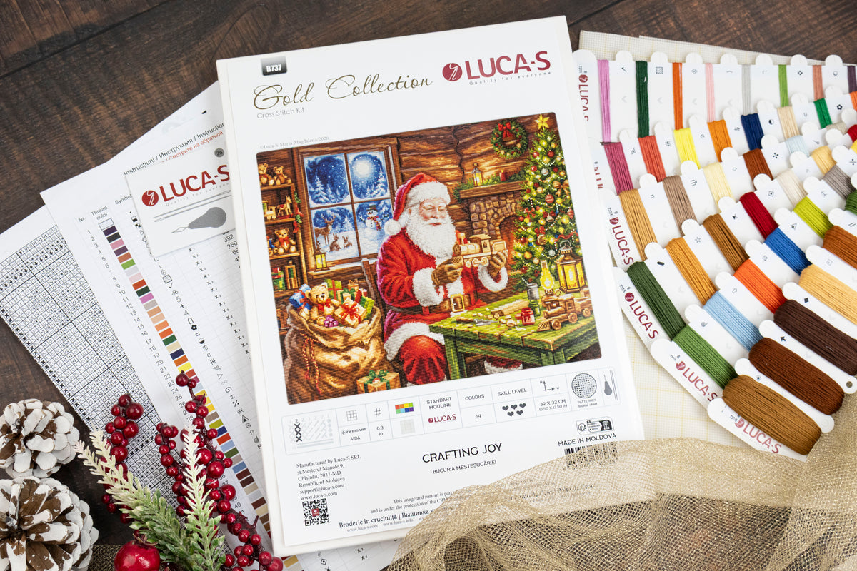 Set de brodat în cruciuliță Luca-S GOLD - Bucuria Meșteșugăriei, B737