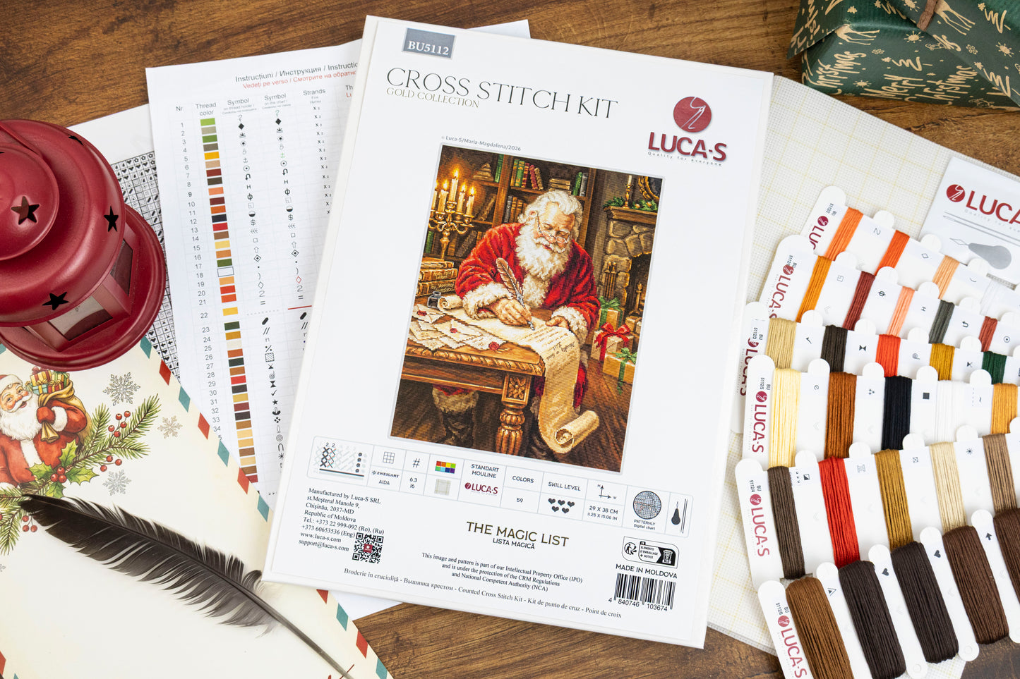 Set de brodat în cruciuliță Luca-S GOLD - Lista Magică, BU5112