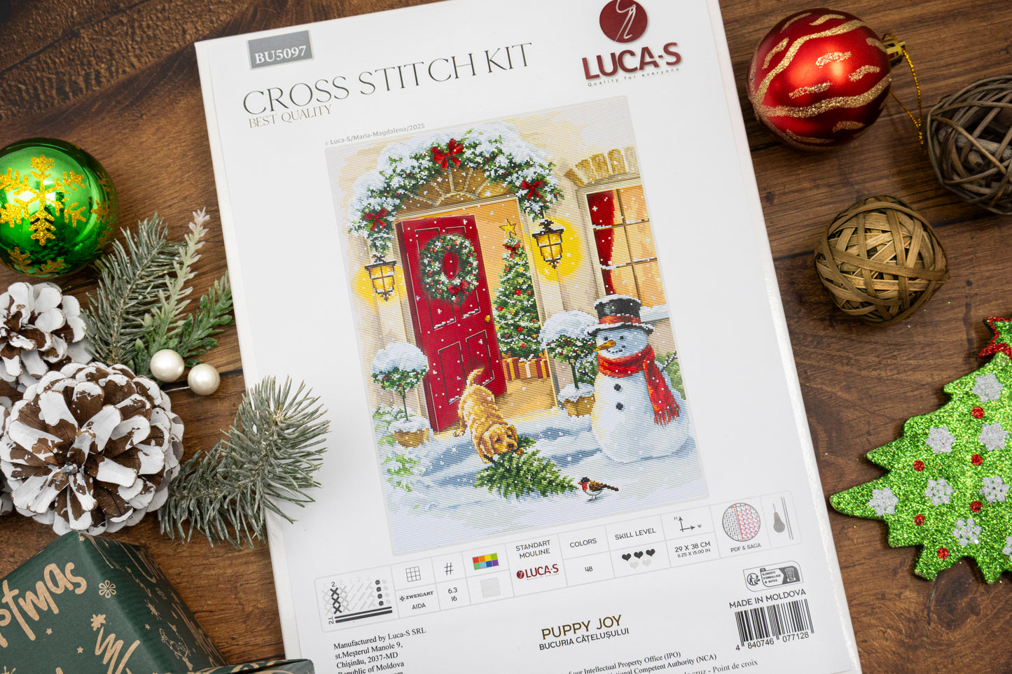 Set de brodat în cruciuliță Luca-S - Bucuria Cățelușului, BU5097