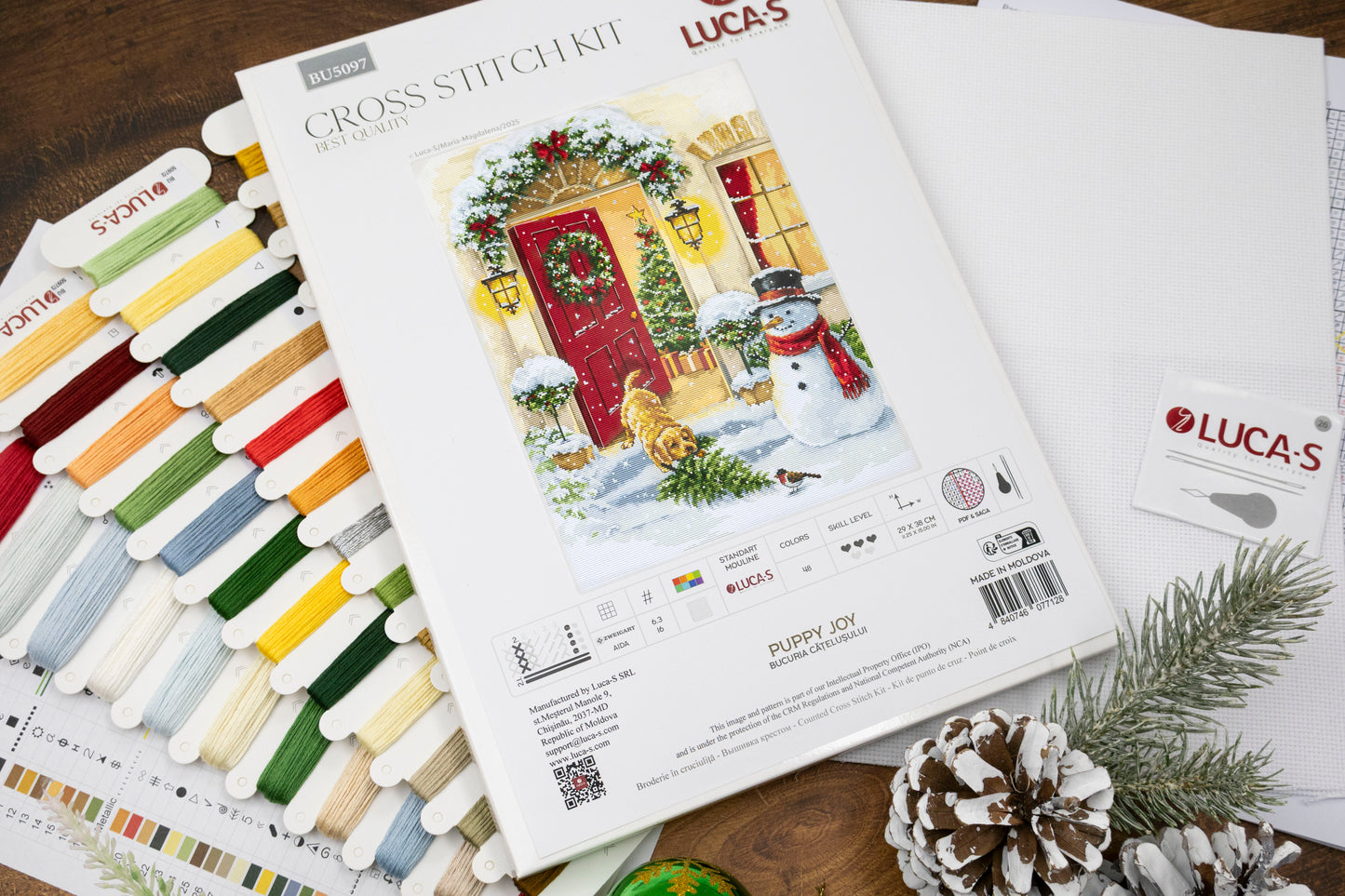 Set de brodat în cruciuliță Luca-S - Bucuria Cățelușului, BU5097