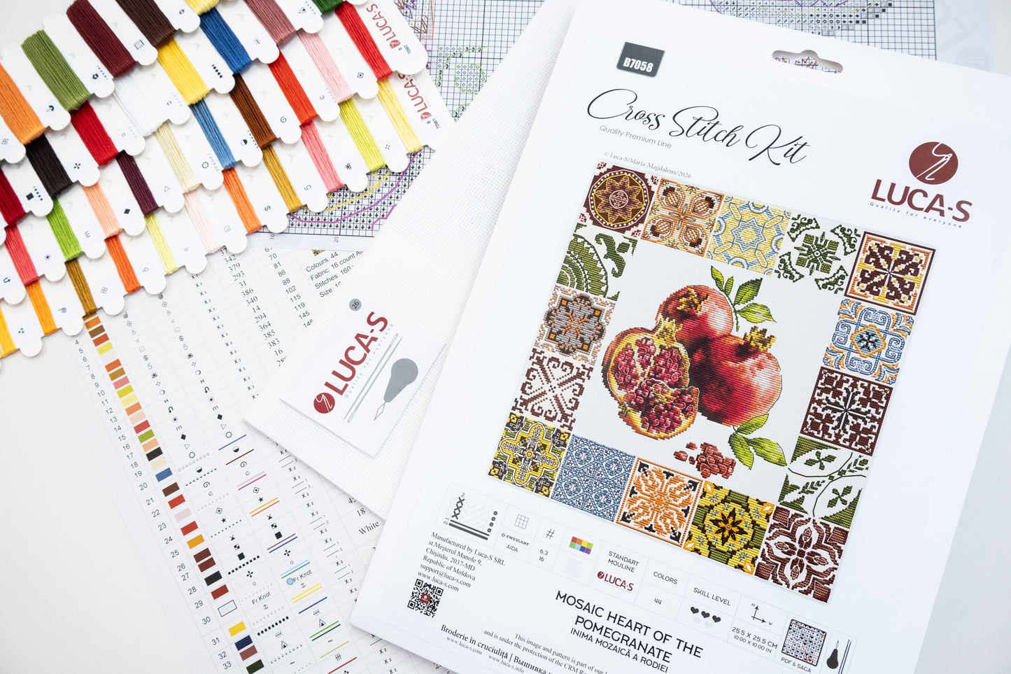 Set de brodat în cruciuliță Luca-S - Inima Mozaică a Rodiei, B7058