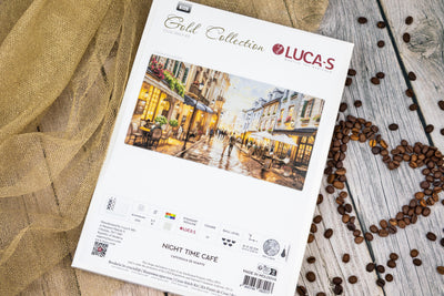 Set de brodat în cruciuliță Luca-S GOLD - Cafeneaua de Noapte, B729