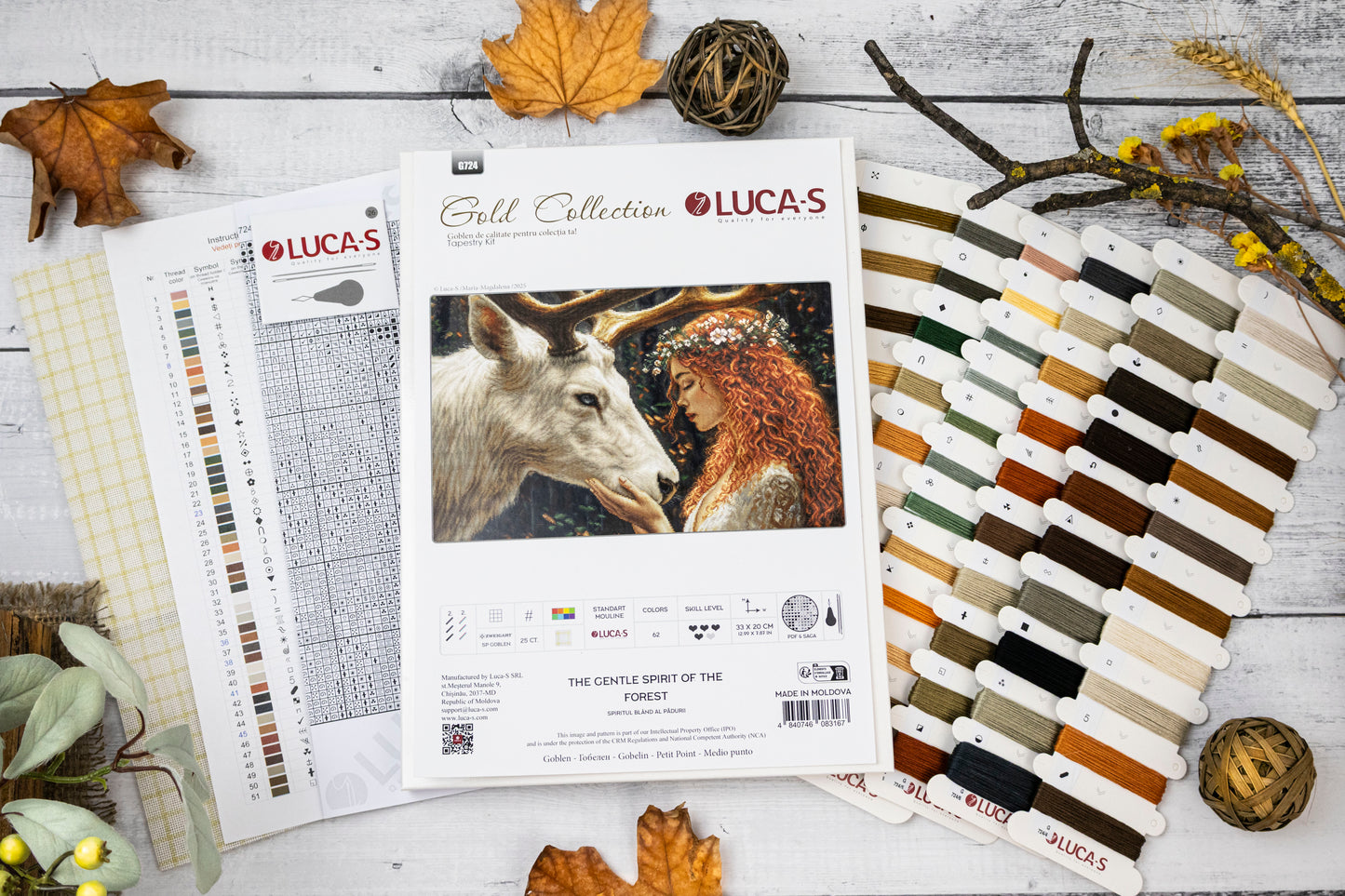 Set de brodat în goblen Luca-S GOLD - Spiritul Blând al Pădurii, G724