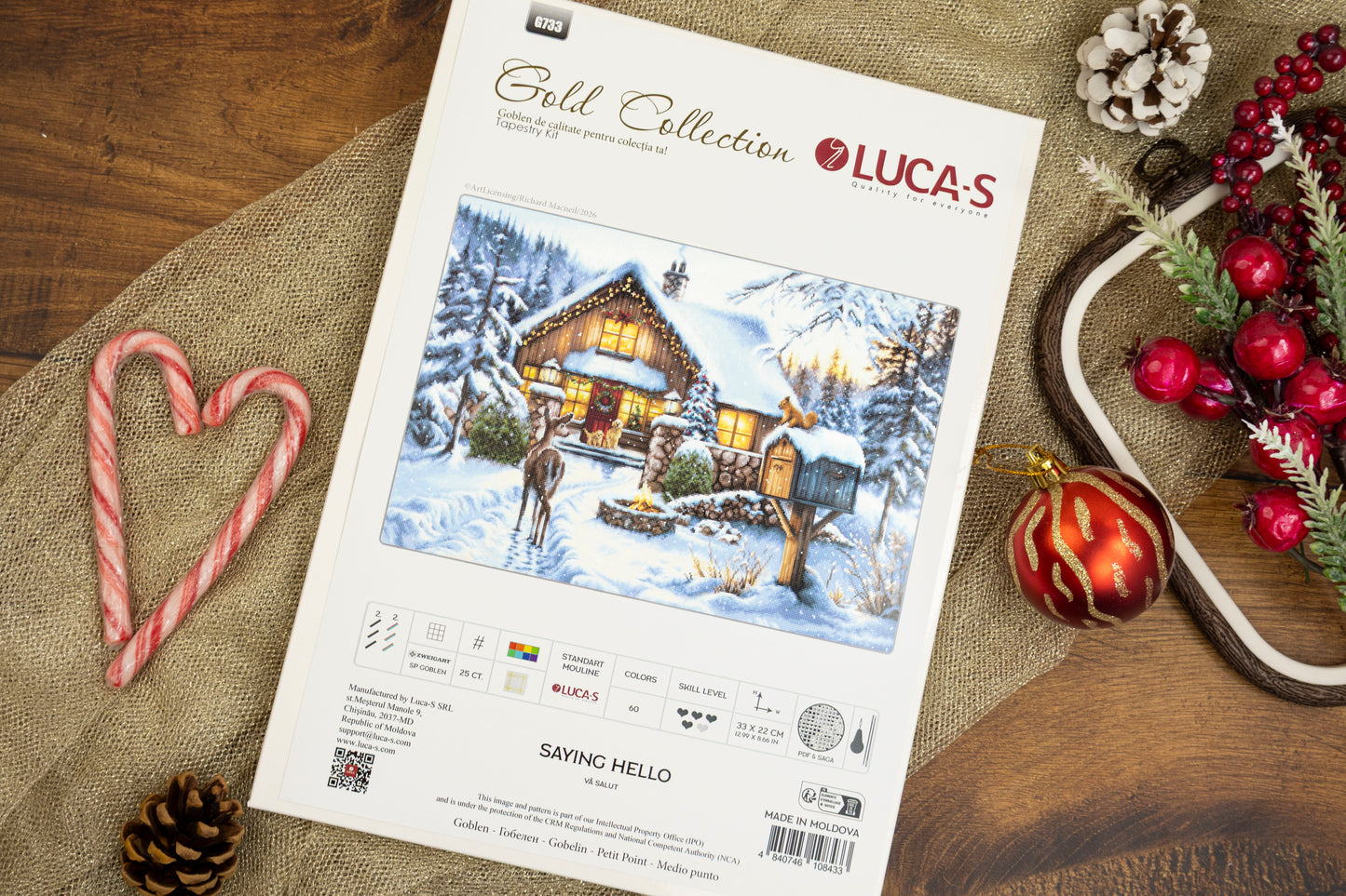 Set de brodat în goblen Luca-S Gold - Vă Salut , G733