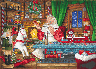 Set de brodat în cruciuliță LetiStitch - Pregătirile de Crăciun, L8074