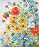 Set de brodat în cruciuliță LetiStitch - Flori De Câmp, L8091