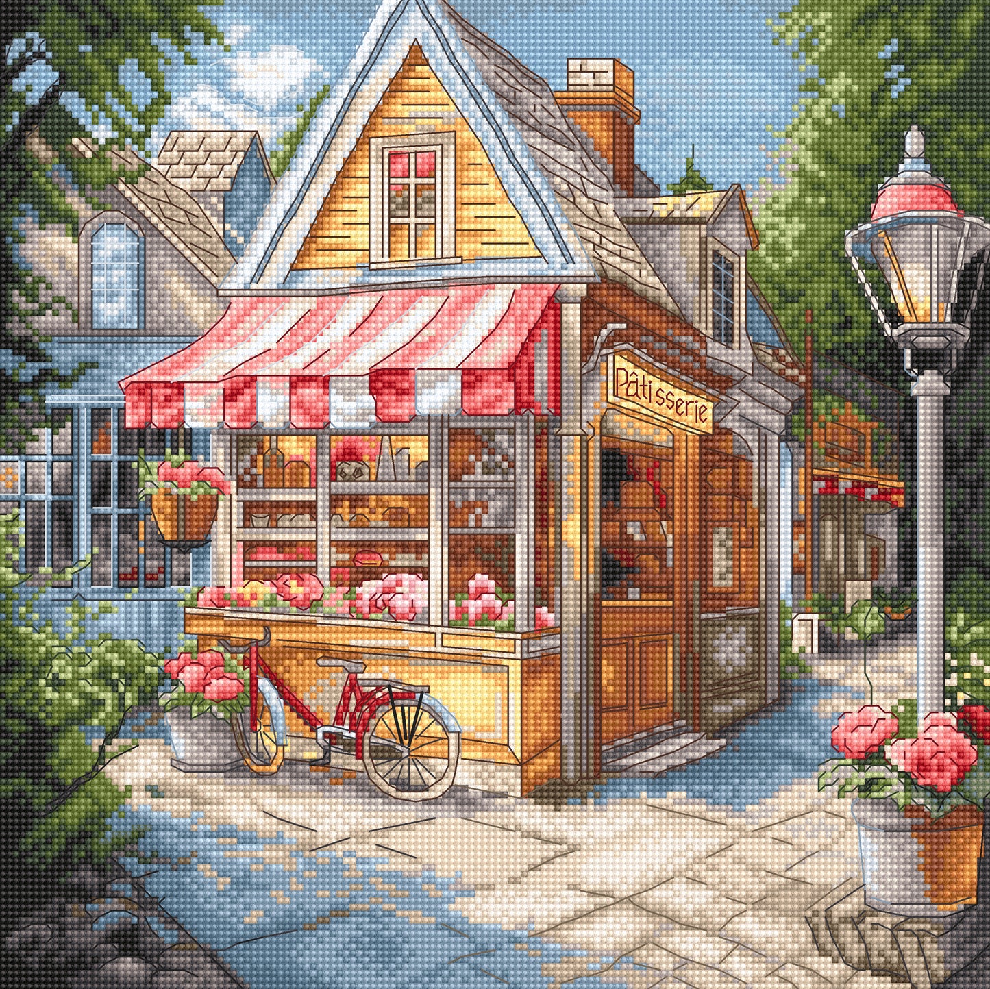 Set de brodat în cruciuliță LetiStitch - Patiserie, L8098