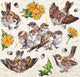 Set de brodat în cruciuliță LetiStitch - Vrăbii, L8803