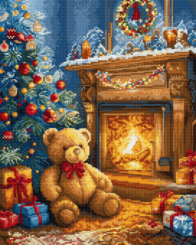 Set de brodat în cruciuliță LetiStitch - Crăciunul se apropie, L9920