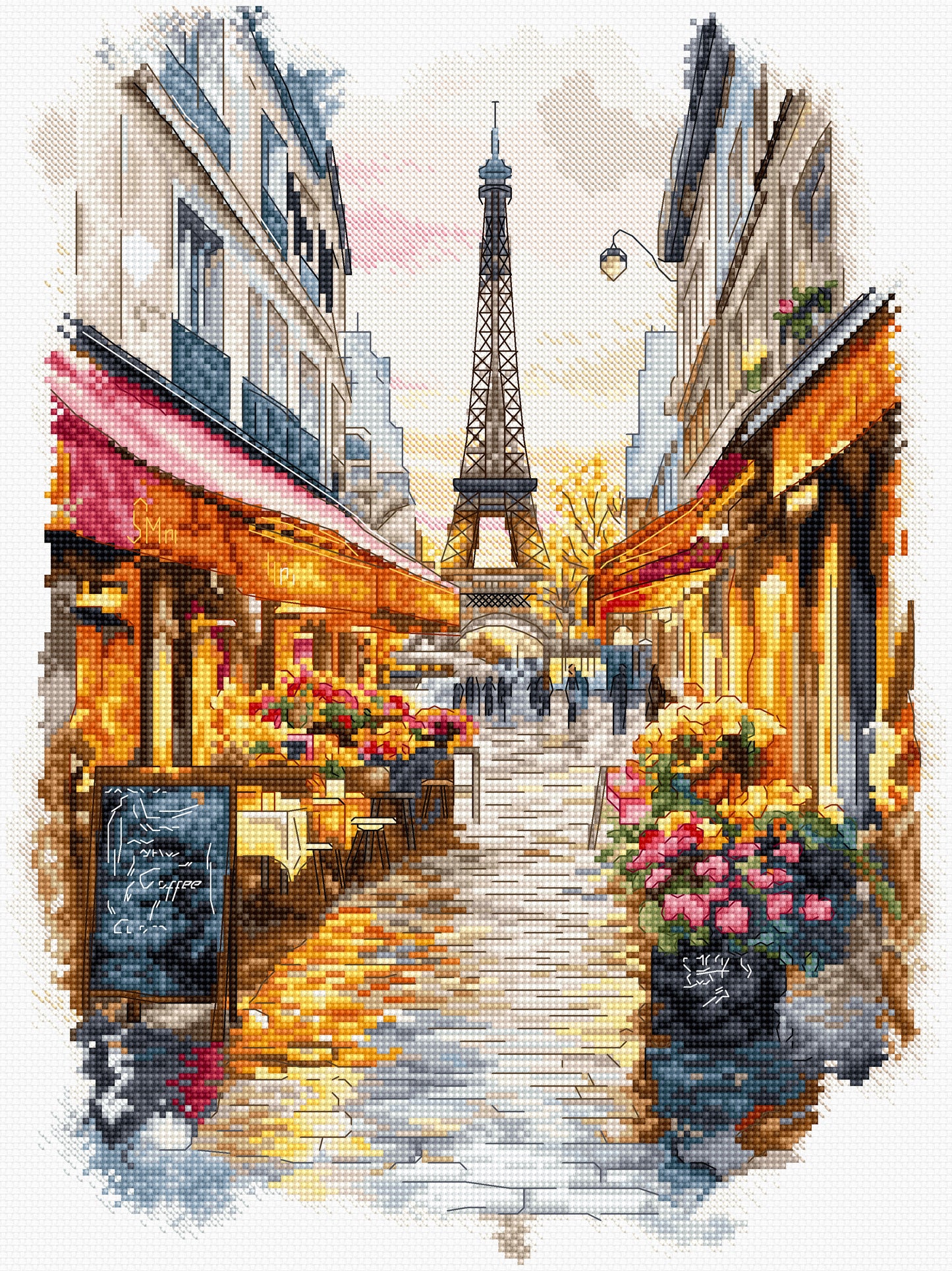 Set de brodat în cruciuliță LetiStitch - Paris, L9929