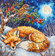 Set pictură cu diamante LetiStitch - Sleeping Fox, LT05