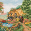 Set de brodat în cruciuliță Anchor - Village Life