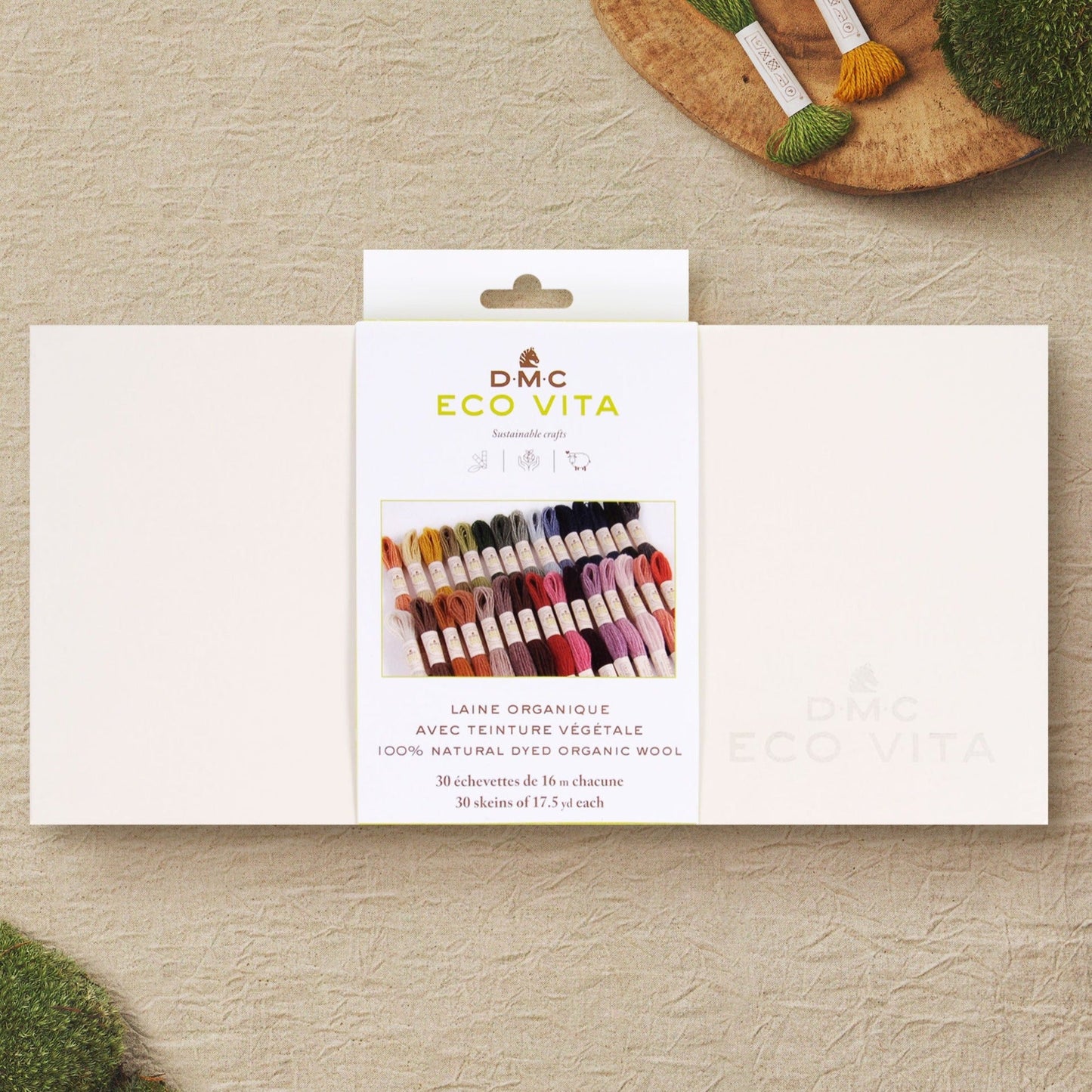 Set 30 Culori DMC Eco Vita Fire de Lână Organică Vopsite în Mod Natural