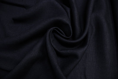 Luca-S 100% натуральная мягкая льняная ткань черного цвета.