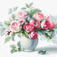 Cross Stitch Kit Luca-S - Etude with Roses - HobbyJobby