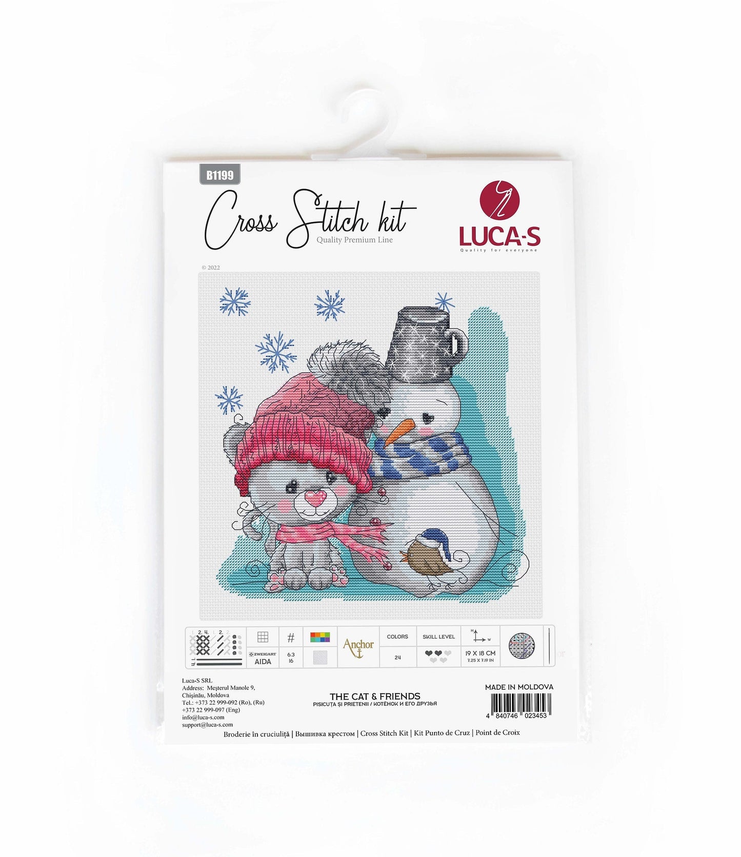 Set de brodat în cruciuliță Luca-S - B1199 Pisicuța și prietenii