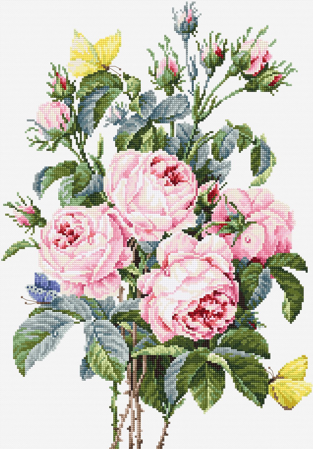 Set de brodat în cruciuliță Luca-S - B2373 Buchet cu trandafiri