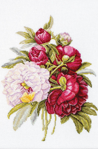 Set de brodat în cruciuliță Luca-S - B2354 Buchet de bujori