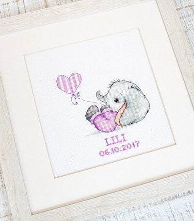 Set de brodat în cruciuliță Luca-S - B1133 Baby Girl