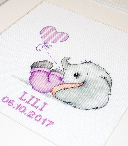 Set de brodat în cruciuliță Luca-S - B1133 Baby Girl