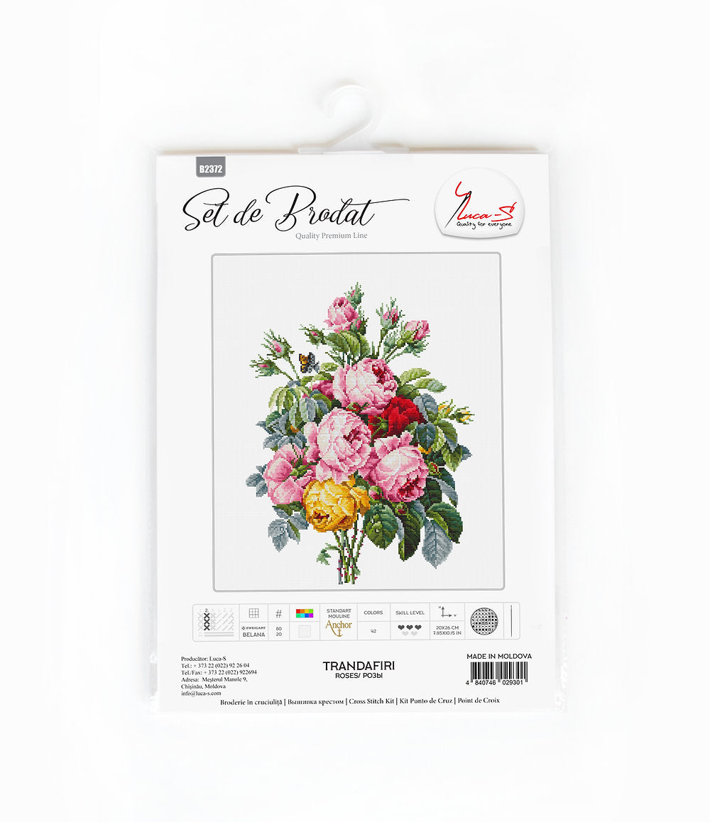 Set de brodat în cruciuliță Luca-S - BA2372 Trandafiri