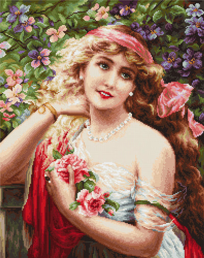 Набор для вышивания Luca-S Tapestry - Девушка с розами, G549