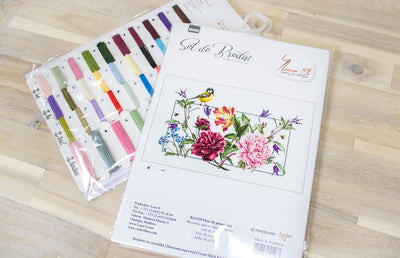 Set de brodat în cruciuliță Luca-S - BA2359 Flori de primăvară