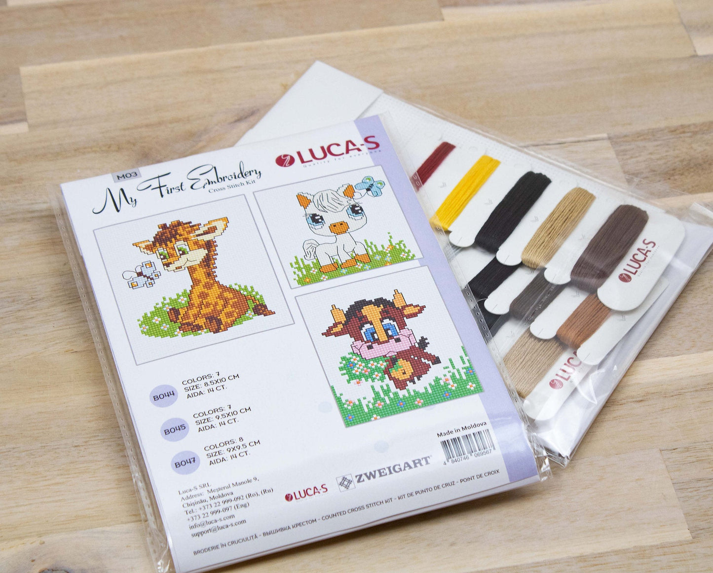 Set de brodat în cruciuliță Luca-S - Prima mea broderie