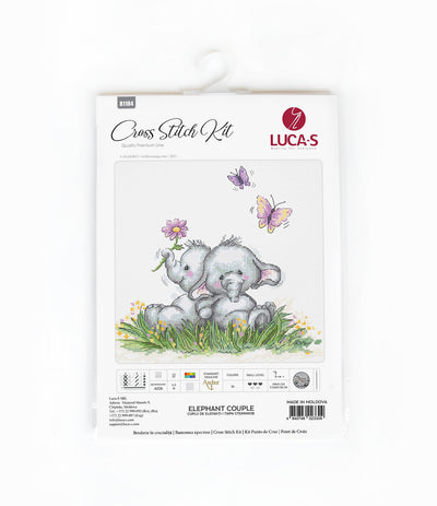 Cross Stitch Kit Luca-S -  Elephant Couple - HobbyJobby