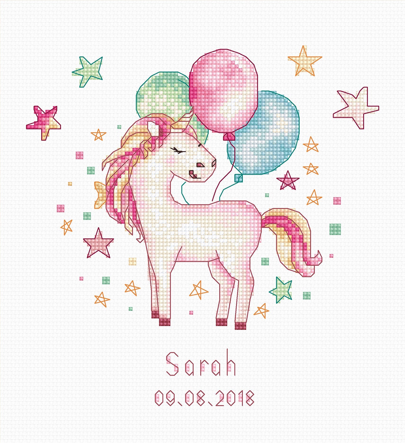 Set de brodat în cruciuliță Luca-S - B1149 Unicorn