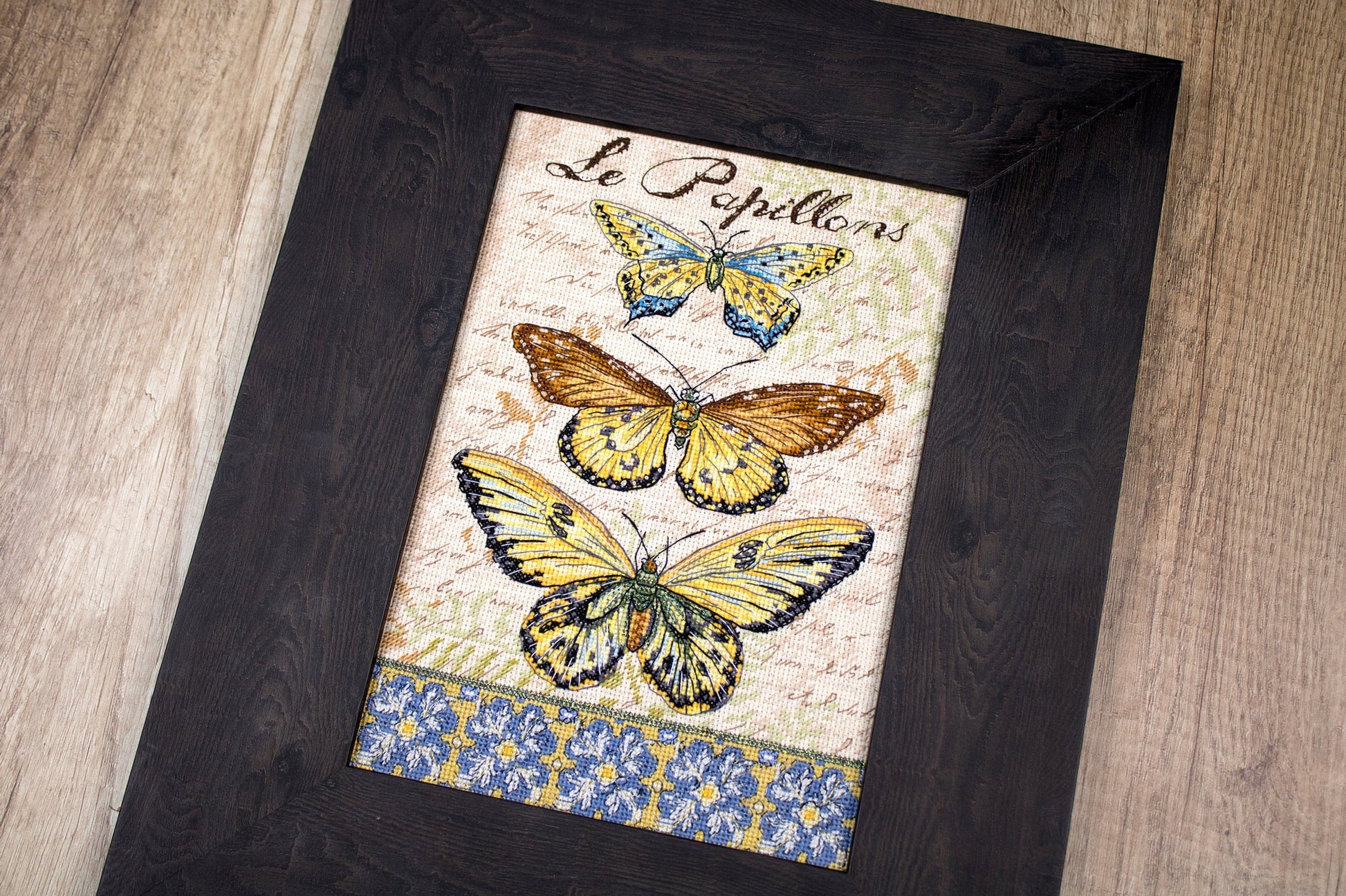 Cross Stitch Kit LetiStitch - Vintage Wings-Le Papillons - HobbyJobby