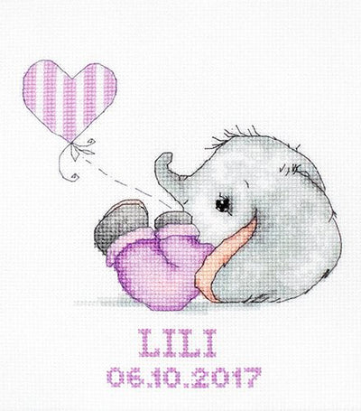 Set de brodat în cruciuliță Luca-S - B1133 Baby Girl