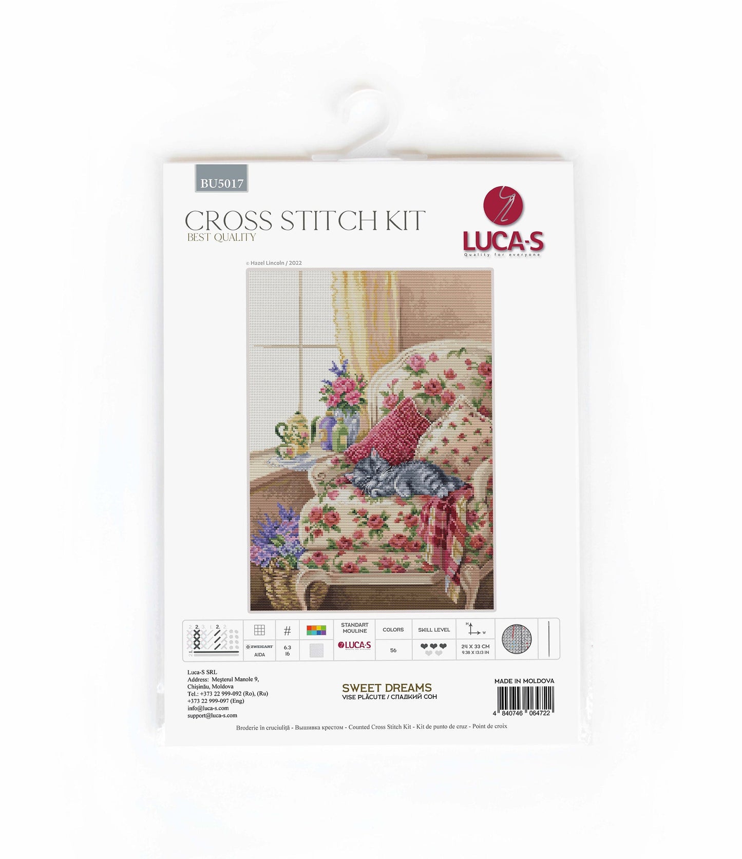 Set de brodat în cruciuliță Luca-S - BU5017 Vise plăcute