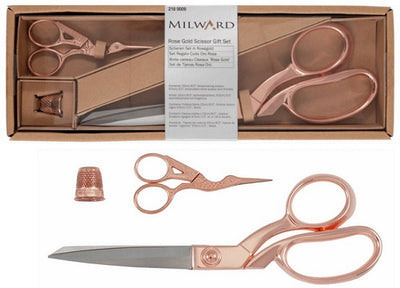 Набор ножниц, 22 см + 9,5 см + наперсток Milward