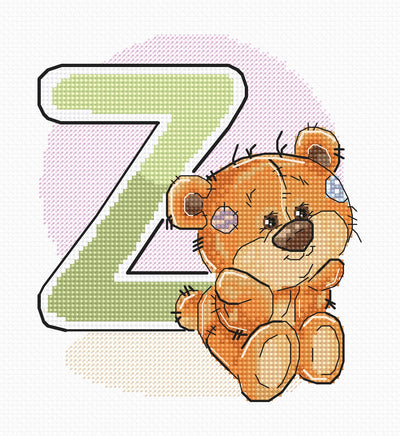 Set de brodat în cruciuliță Luca-S -Litera „Z”