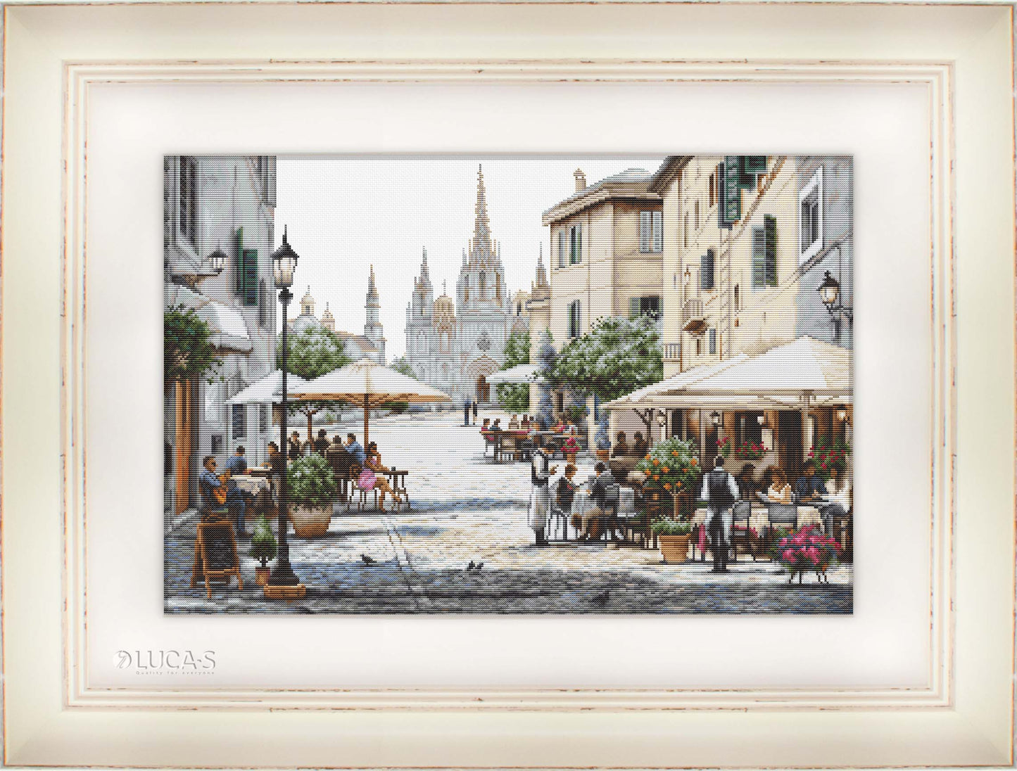 Set de brodat în cruciuliță Luca-S- B2411 Catedrala din Barcelona