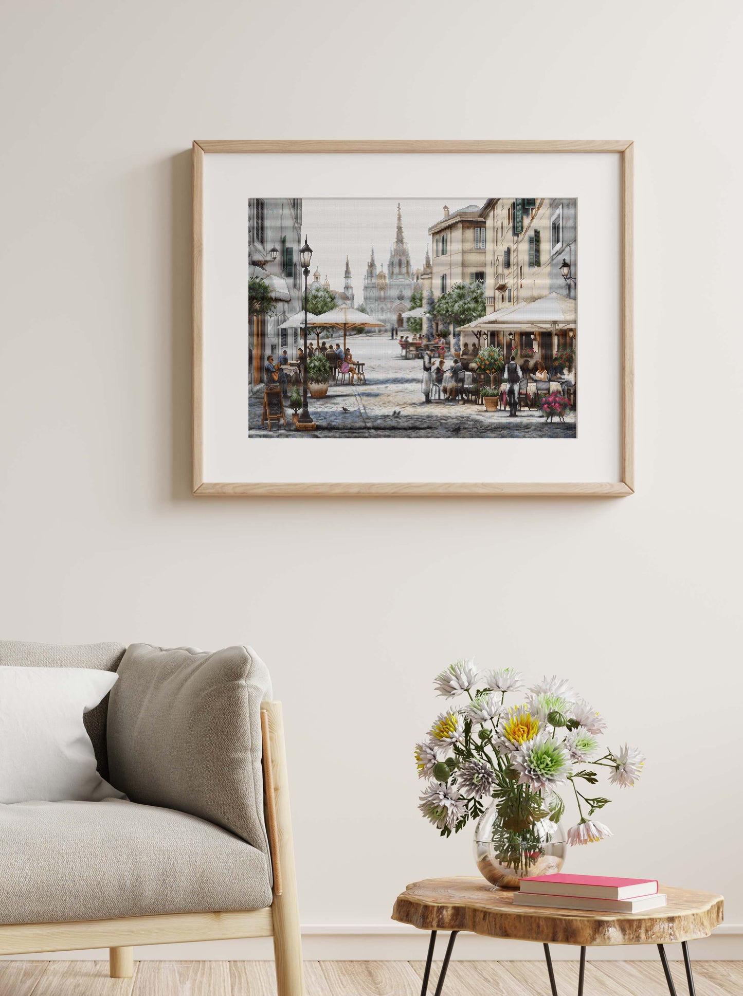 Set de brodat în cruciuliță Luca-S- B2411 Catedrala din Barcelona