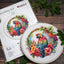Set de brodat în cruciuliță cu cercul de brodat inclus - BC201 Papagalul Tropical