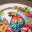 Set de brodat în cruciuliță cu cercul de brodat inclus - BC201 Papagalul Tropical
