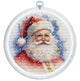 Set de brodat în cruciuliță cu cercul de brodat inclus -  Moș Crăciun, BC224