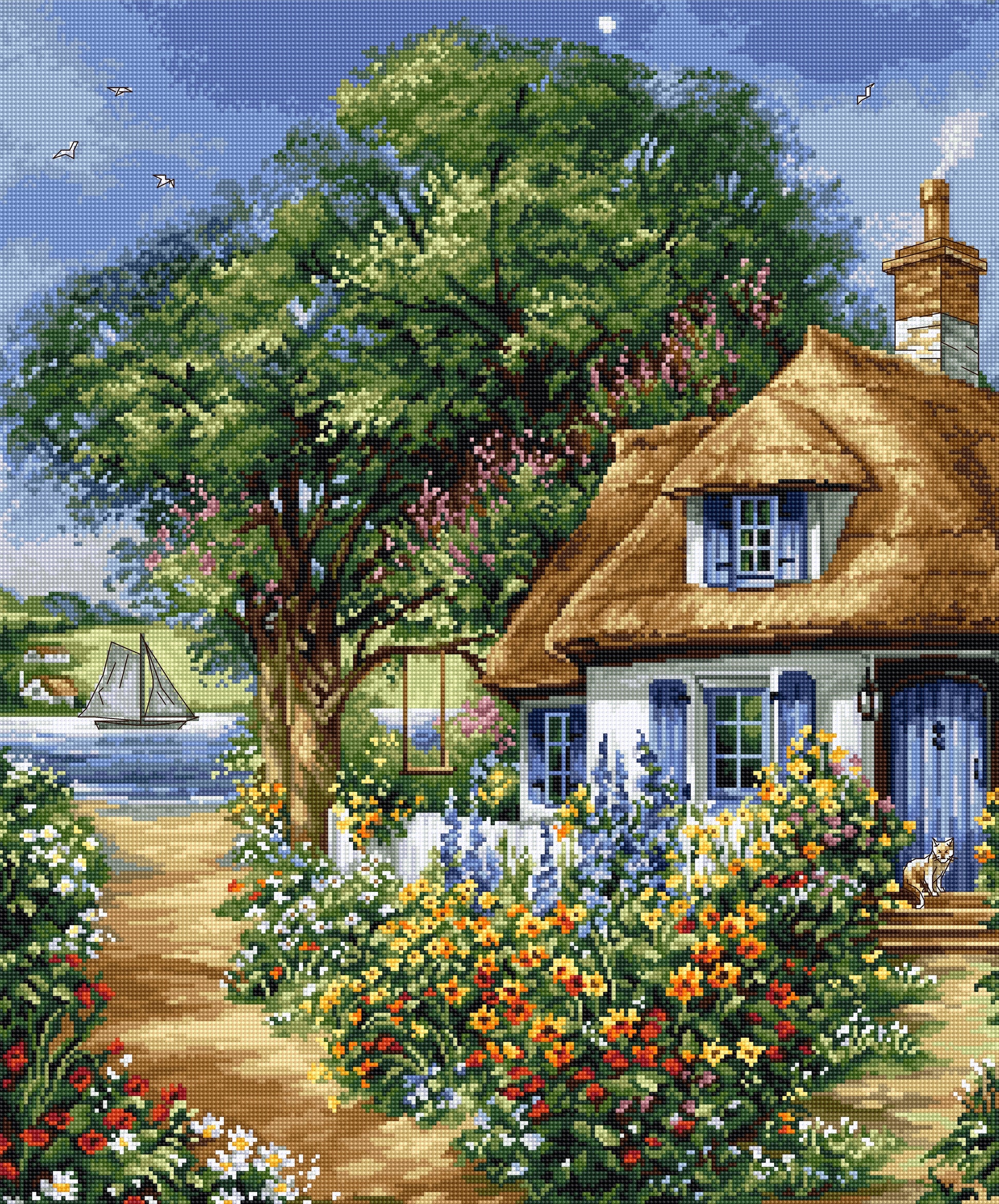 Cross Stitch Kit Luca-S - Summer landscape - HobbyJobby