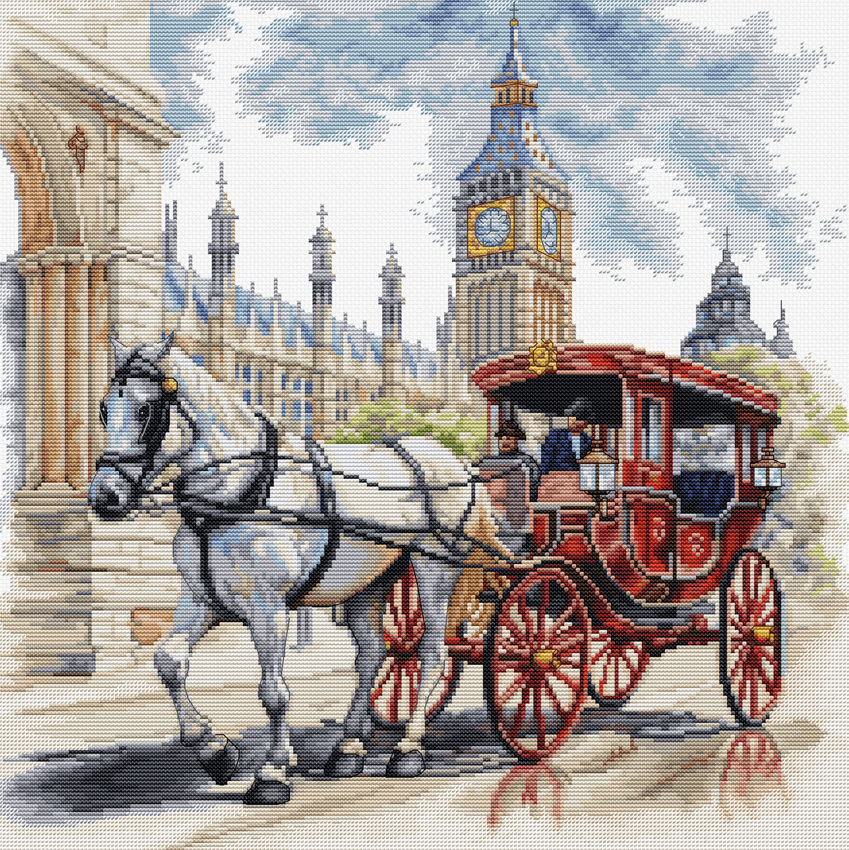 Набор для вышивания крестом Luca-S - Carriage Ride, BU5040