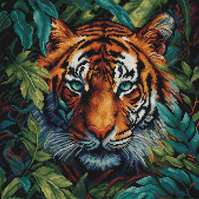 Набор для вышивки крестом Luca-S - Тигр в джунглях, BU5048